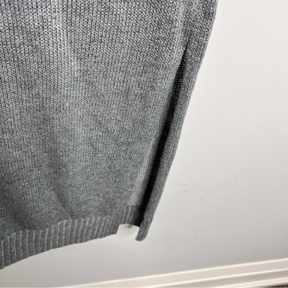 Lulu's Womens Size Small Coffee Date Grey Turtleneck Midi Sweater Dress Knit - Picture 4 of 13
